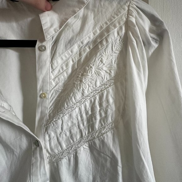 Zara White Button Down Shirt Tunic Dress - Picture 3 of 5